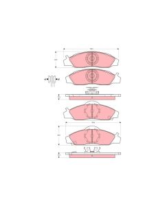 TRW GDB3281 - Kit pastiglie freno, Freno a disco