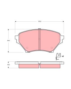 TRW GDB3302 - Kit pastiglie freno, Freno a disco