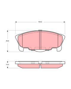 TRW GDB3320 - Kit pastiglie freno, Freno a disco