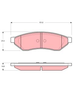 TRW GDB3346 - Kit pastiglie freno, Freno a disco
