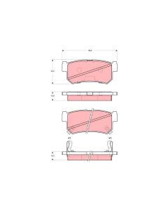 TRW GDB3382 - Kit pastiglie freno, Freno a disco
