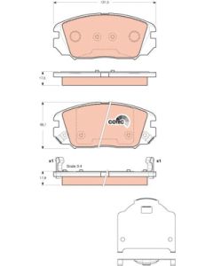 TRW GDB3409 - Kit pastiglie freno, Freno a disco