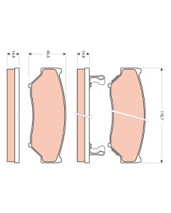 TRW GDB3436 - Kit pastiglie freno, Freno a disco