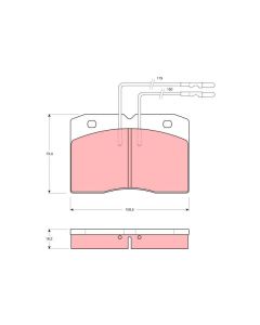 TRW GDB343 - Kit pastiglie freno, Freno a disco