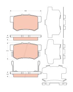 TRW GDB3447 - Kit pastiglie freno, Freno a disco