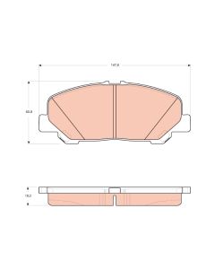 TRW GDB3455 - Kit pastiglie freno, Freno a disco