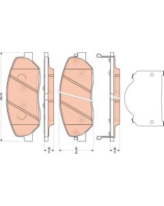 TRW GDB3483 - Kit pastiglie freno, Freno a disco
