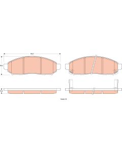 TRW GDB3520 - Kit pastiglie freno, Freno a disco