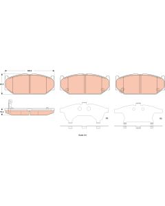 TRW GDB3522 - Kit pastiglie freno, Freno a disco