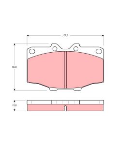 TRW GDB352 - Kit pastiglie freno, Freno a disco