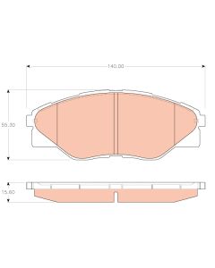 TRW GDB3532 - Kit pastiglie freno, Freno a disco