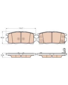TRW GDB3566 - Kit pastiglie freno, Freno a disco