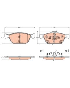 TRW GDB3600 - Kit pastiglie freno, Freno a disco