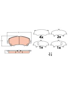 TRW GDB3622 - Kit pastiglie freno, Freno a disco
