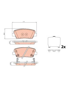 TRW GDB3624 - Kit pastiglie freno, Freno a disco