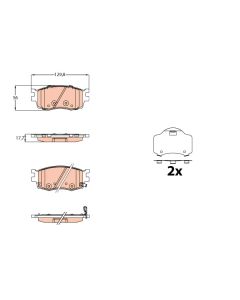 TRW GDB3626 - Kit pastiglie freno, Freno a disco