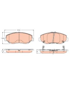 TRW GDB3627 - Kit pastiglie freno, Freno a disco