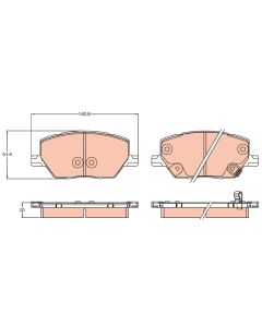 TRW GDB3629 - Kit pastiglie freno, Freno a disco