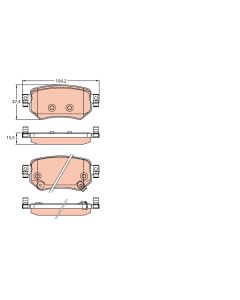 TRW GDB3632 - Kit pastiglie freno, Freno a disco