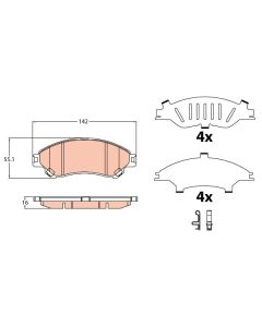 TRW GDB3633 - Kit pastiglie freno, Freno a disco