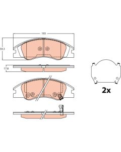 TRW GDB3635 - Kit pastiglie freno, Freno a disco