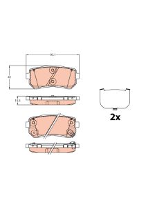 TRW GDB3636 - Kit pastiglie freno, Freno a disco