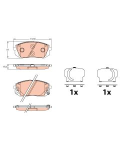 TRW GDB3642 - Kit pastiglie freno, Freno a disco
