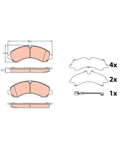 TRW GDB3645 - Kit pastiglie freno, Freno a disco