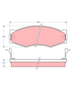 TRW GDB367 - Kit pastiglie freno, Freno a disco