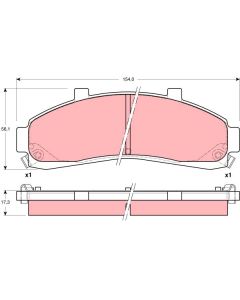 TRW GDB4010 - Kit pastiglie freno, Freno a disco