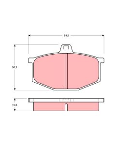 TRW GDB405 - Kit pastiglie freno, Freno a disco