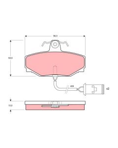 TRW GDB412 - Kit pastiglie freno, Freno a disco