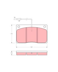 TRW GDB443 - Kit pastiglie freno, Freno a disco
