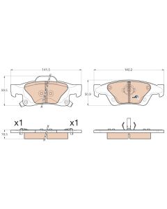 TRW GDB4448 - Kit pastiglie freno, Freno a disco