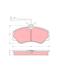 TRW GDB447 - Kit pastiglie freno, Freno a disco