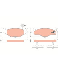 TRW GDB454 - Kit pastiglie freno, Freno a disco