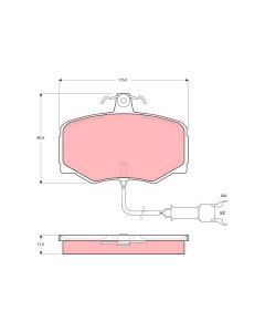 TRW GDB461 - Kit pastiglie freno, Freno a disco