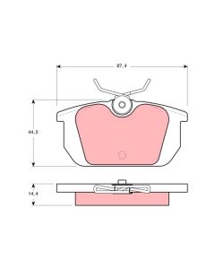 TRW GDB466 - Kit pastiglie freno, Freno a disco