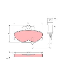 TRW GDB471 - Kit pastiglie freno, Freno a disco