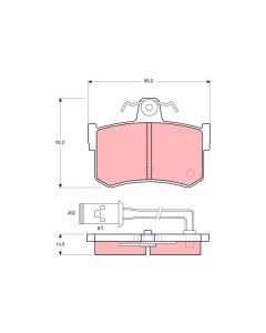 TRW GDB486 - Kit pastiglie freno, Freno a disco