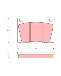 TRW GDB531 - Kit pastiglie freno, Freno a disco