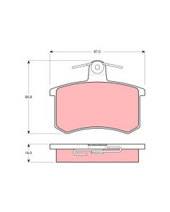 TRW GDB814 - Kit pastiglie freno, Freno a disco