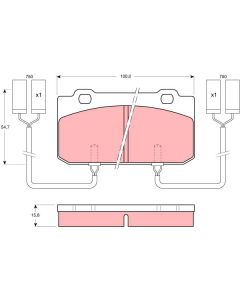 TRW GDB902 - Kit pastiglie freno, Freno a disco