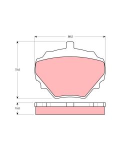 TRW GDB974 - Kit pastiglie freno, Freno a disco