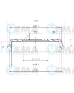 VEMA 801502 - Tamburo freno
