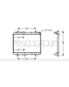 PRASCO CI424R015 - Radiatore, Raffreddamento motore