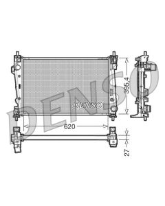 DENSO DRM01007 - Radiatore, Raffreddamento motore