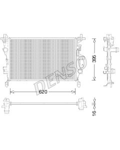 DENSO DRM09044 - Radiatore, Raffreddamento motore