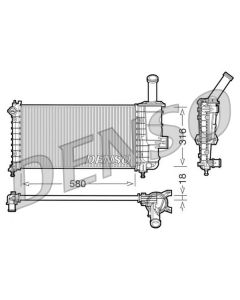 DENSO DRM09100 - Radiatore, Raffreddamento motore