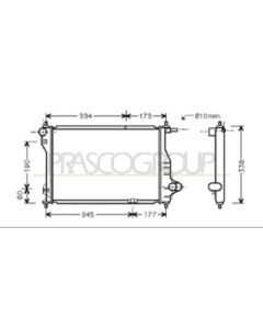 PRASCO DW324R002 - Radiatore, Raffreddamento motore